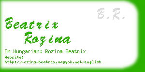 beatrix rozina business card